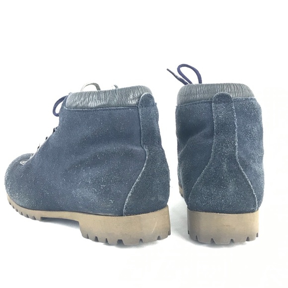 Vintage Blue Suede Hiking Boots Hiker Booties Sz 7 - Picture 4 of 8